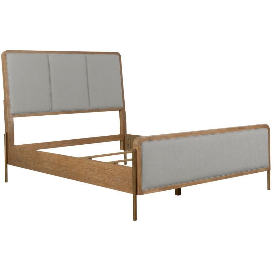 Upholstered Eastern King Panel Bed Sand Wash And Grey - HER Home Design Boutique